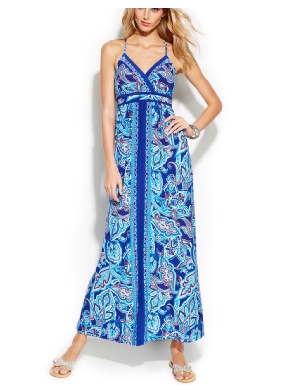 INC international Concepts Halter Maxi Dress Large